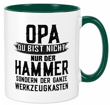 Opa ist der Hammer | Großvater Tasse Werkzeugkasten lustig Familie Geschenkidee