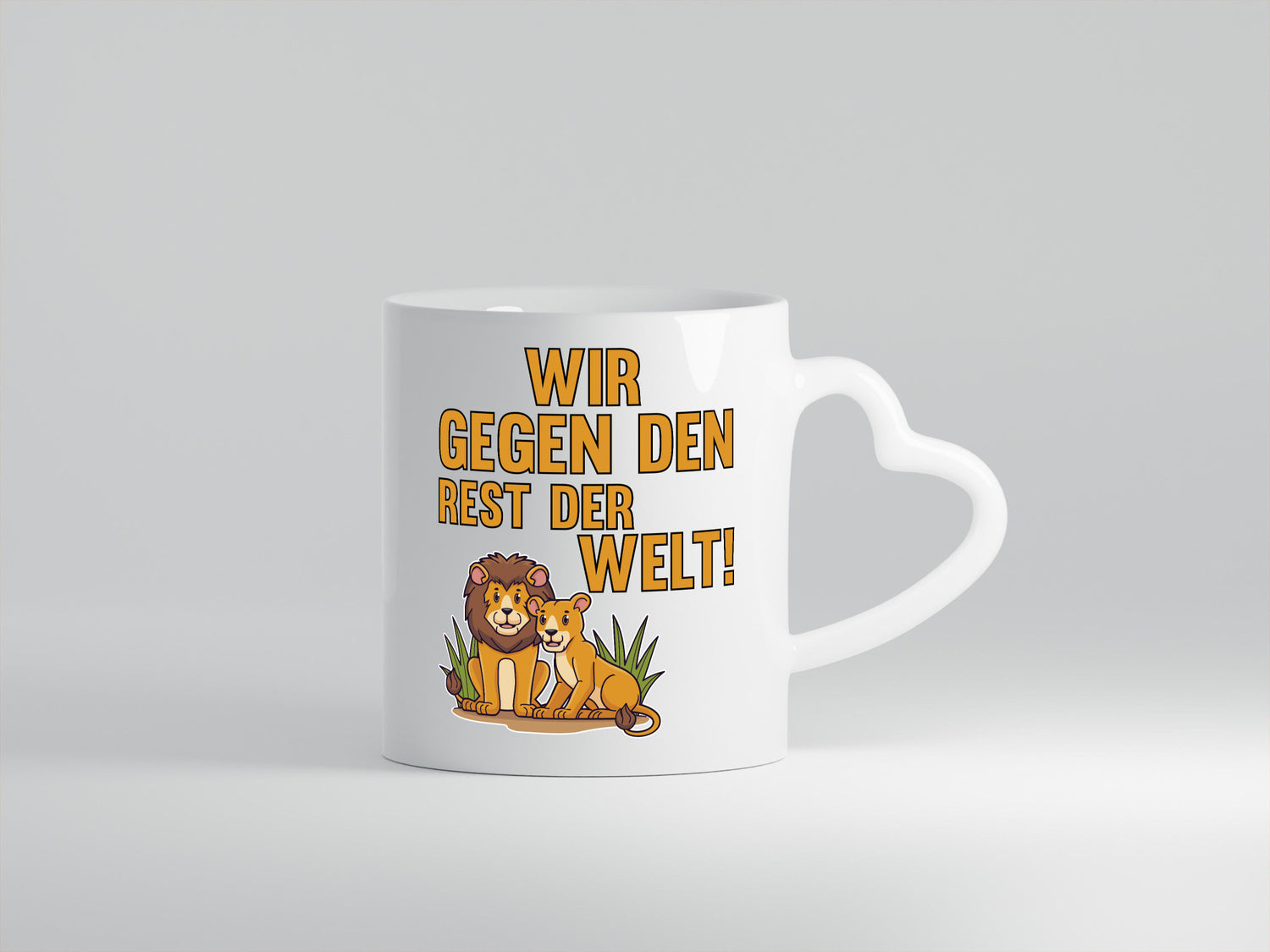 Wir gegen den Rest der Welt | Löwenpaar Beziehung Geschenk Humor Geschenkidee
