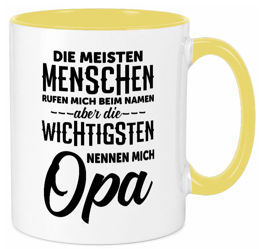 Die wichtigsten nennen mich Opa | Großvater Enkelkinder lustiger Spruch Tasse