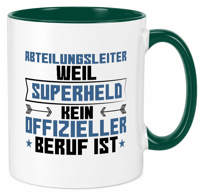 Superheld Abteilungsleiter| Führungskraft Geschenkidee Humor Tasse