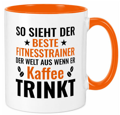 Kaffee trinkt: Fitnesstrainer | Personal Trainer Geschenk Humor Geschenkidee Tasse
