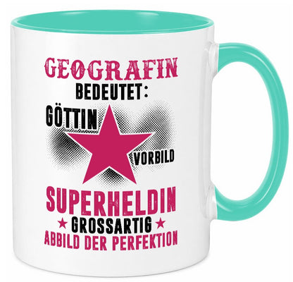 Bedeutung von Geografin | Geografie Geschenkidee Humor Tasse