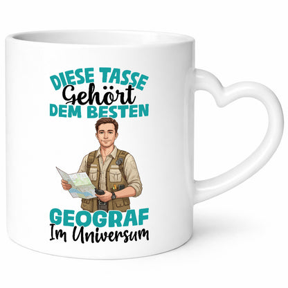 Im Universum: Geograf | Geografie Humor Geschenkidee Tasse