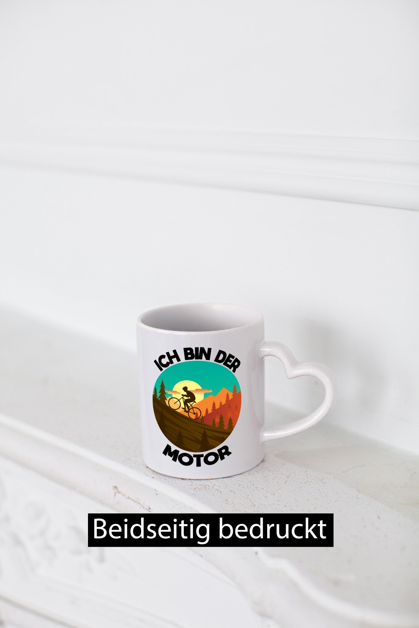 Ich bin der Motor | Mountainbiking Fahrrad Berge Geschenkidee Humor Tasse