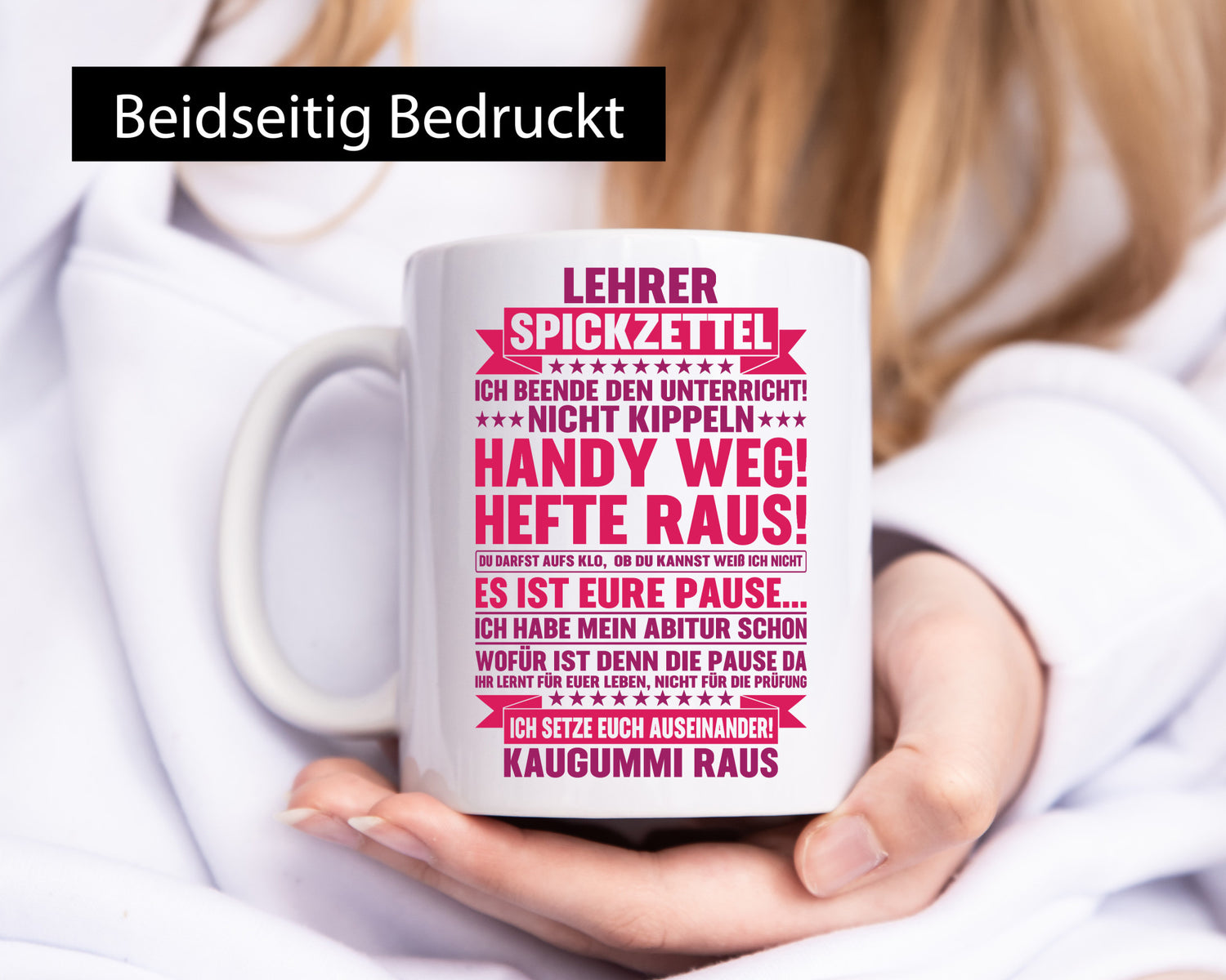 Lehrer Spickzettel | Beruf Tasse lustiger Spruch vl6 Geschenk Arbeit Kollegen
