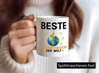 Welt Beste Kosmetikerin | Kosmetik Stylistin Visagistin Geschenkidee Humor Tasse