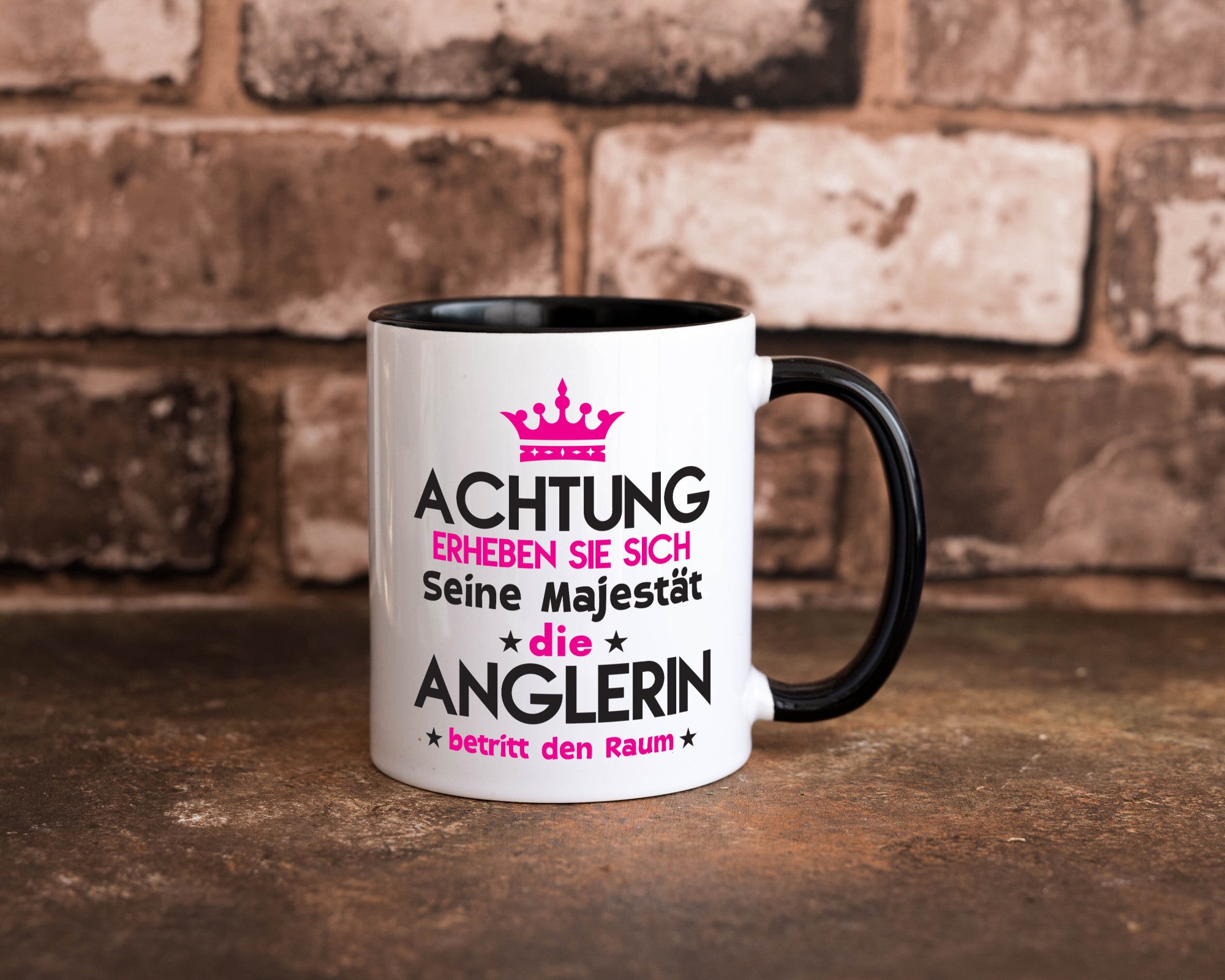 Seine Majestät Anglerin | Angeln Fischerin lustiger Spruch Geschenk Humor