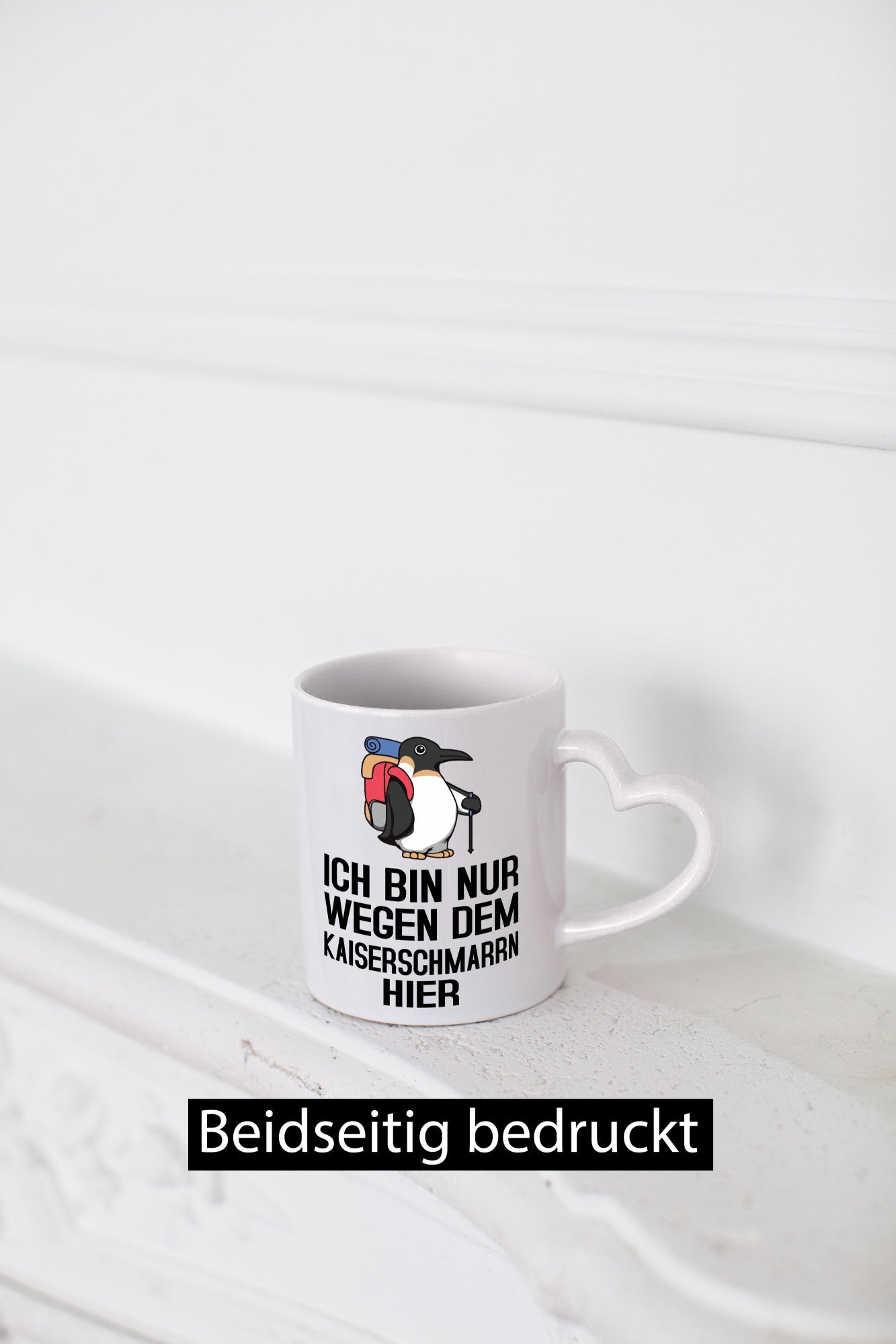 Nur wegen Kaiserschmarrn hier | Pinguin Rucksack lustig Humor Geschenkidee