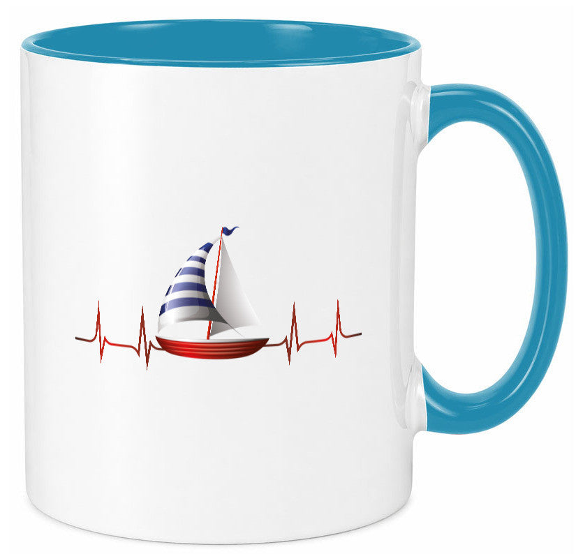 Segelboot Herzschlag | Segler segeln Boot Kapitän Geschenk Humor Geschenkidee