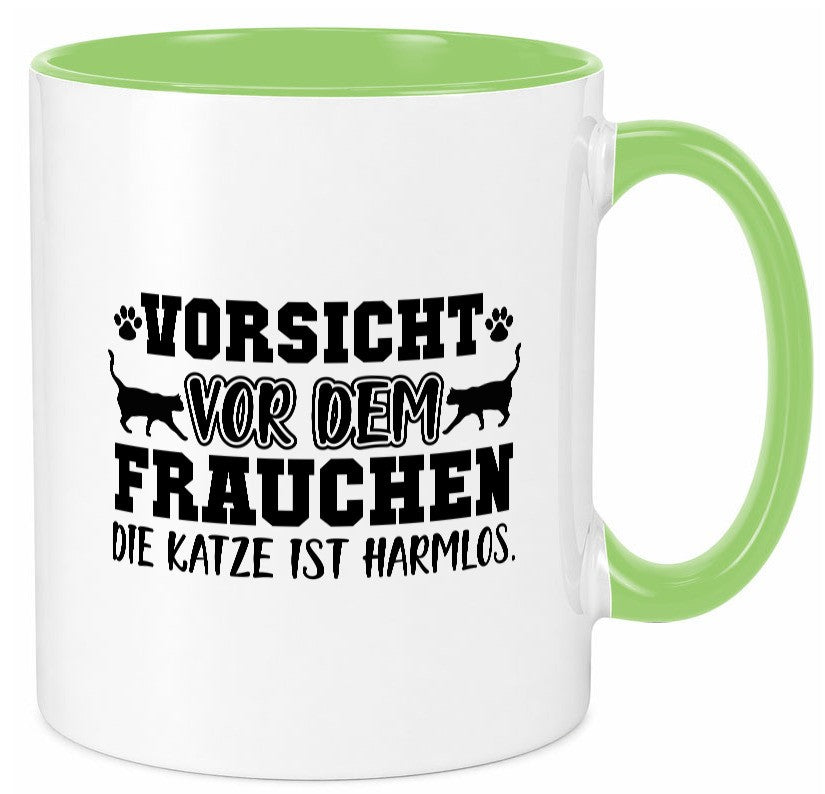 Vorsicht vor Frauchen | Frauen Tasse Katzenbesitzerin Humor Tierliebhaber