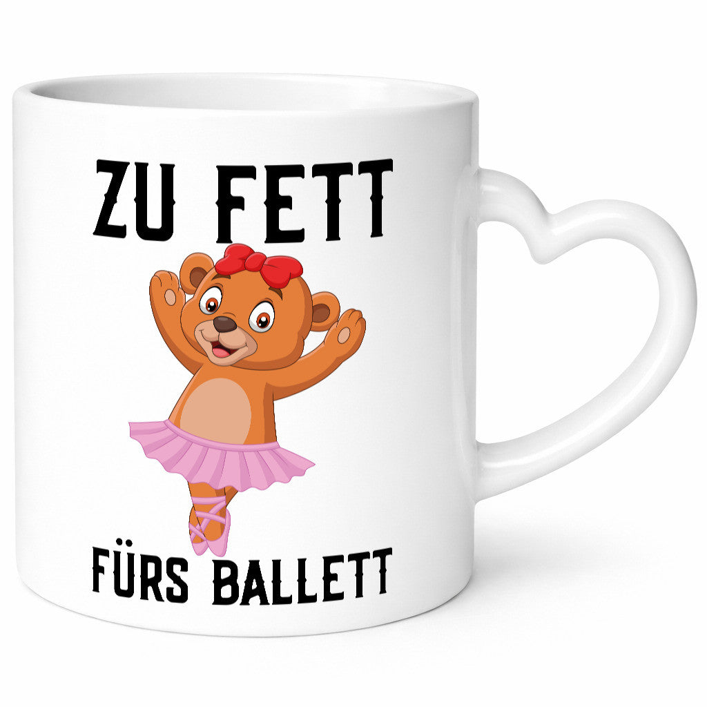 Zu Fett fürs Ballett | Dicker Bär Tutu lustiger Comic lustig Humor Geschenkidee