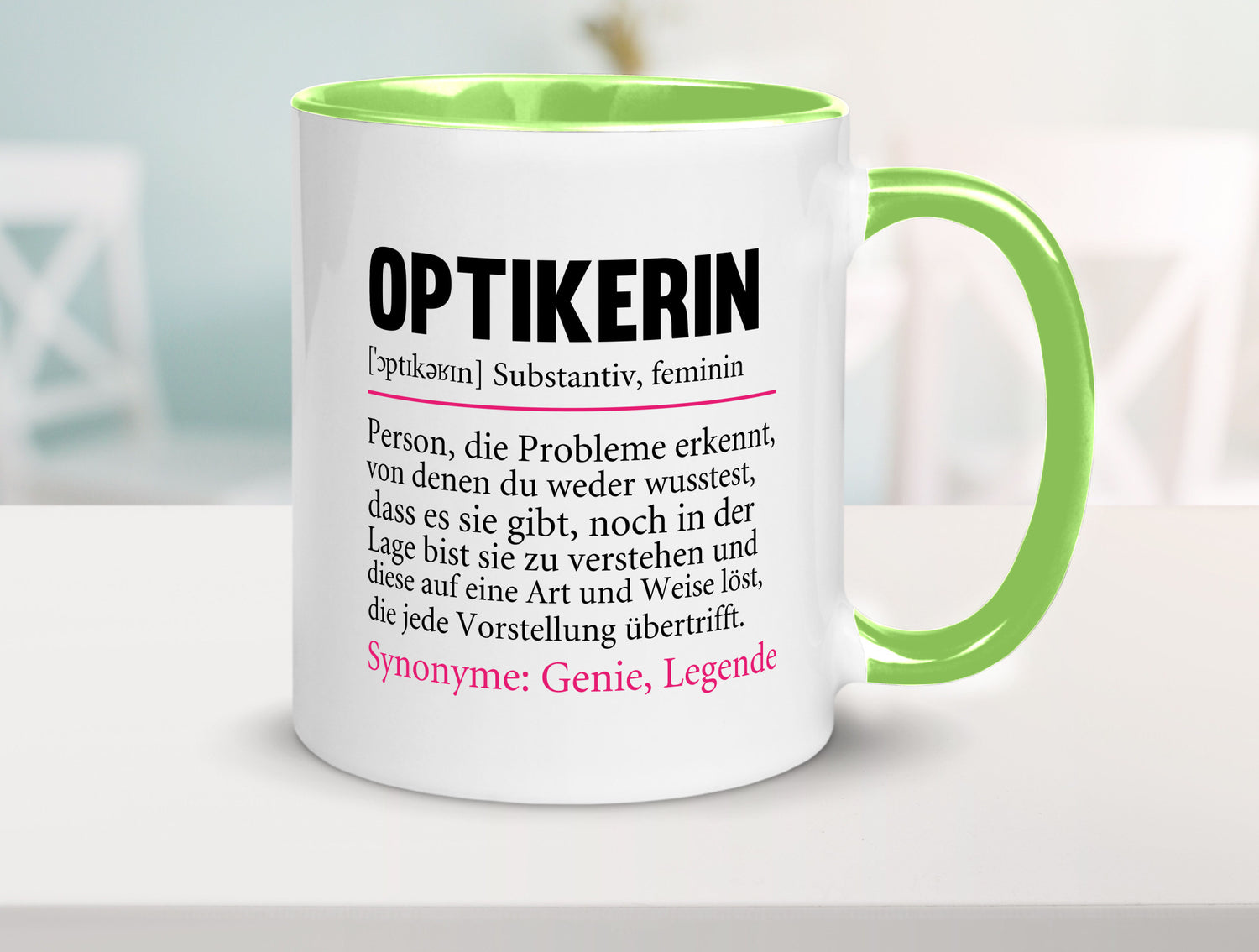 Optikerin | Spruch Humor Beruf Augenoptik Arbeit Kollegen Büro Geschenkidee