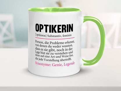 Optikerin | Spruch Humor Beruf Augenoptik Arbeit Kollegen Büro Geschenkidee