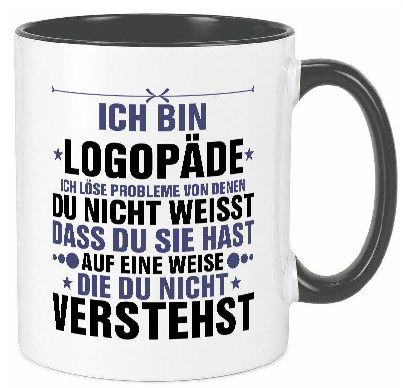 Löse Probleme: Logopäde | Sprachtherapie v2 Geschenkidee Humor Tasse