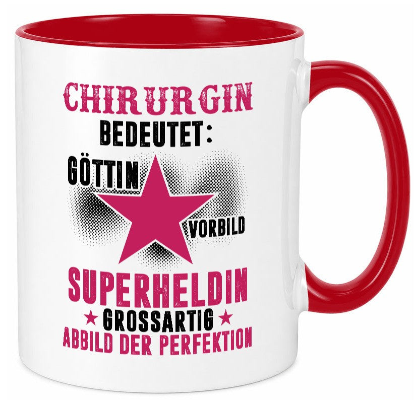 Bedeutung von Chirurgin | Chirurgie Krankenhaus lustiger Spruch Geschenk Humor Tasse