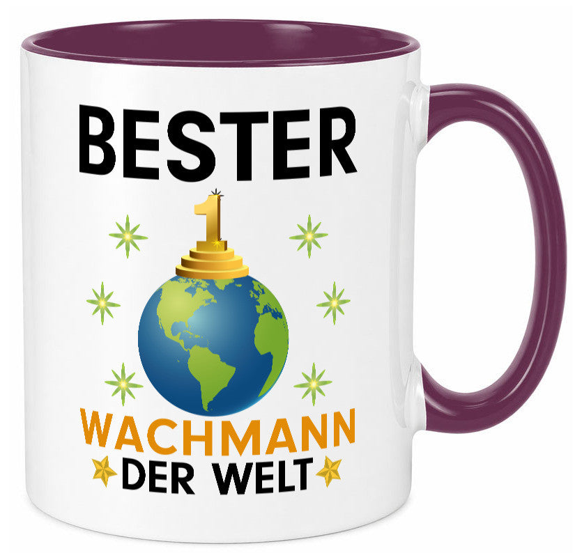 Welt Bester Wachmann | Wachpersonal Nachtwächter Humor Geschenkidee Tasse