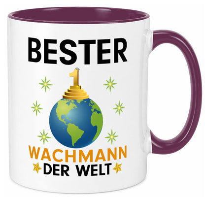 Welt Bester Wachmann | Wachpersonal Nachtwächter Humor Geschenkidee Tasse