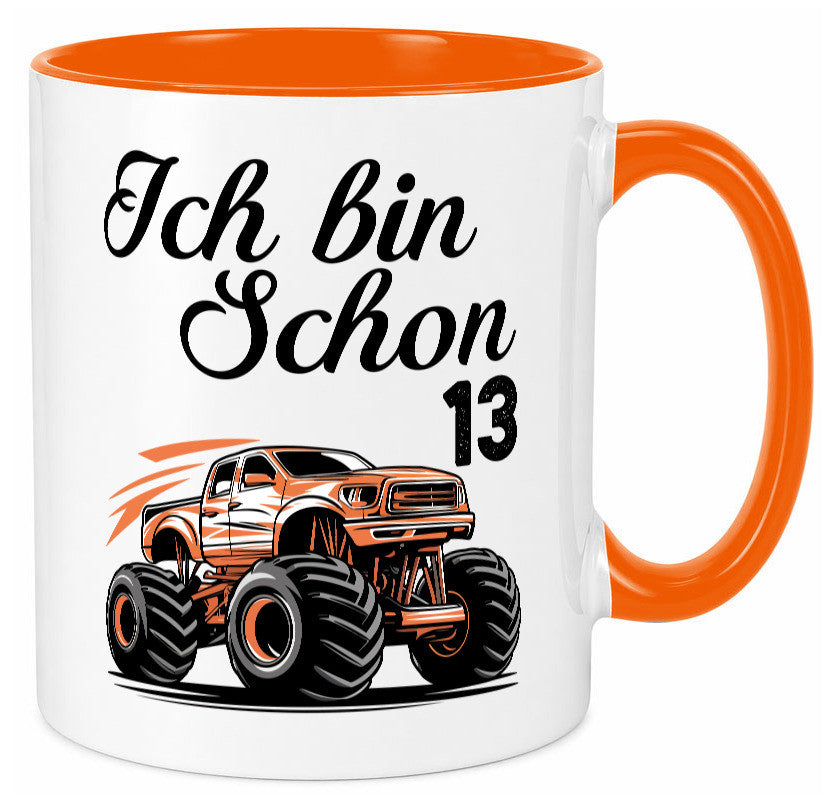 13. Geburtstag | Monster truck 13 Jahre Geschenkidee Humor Tasse