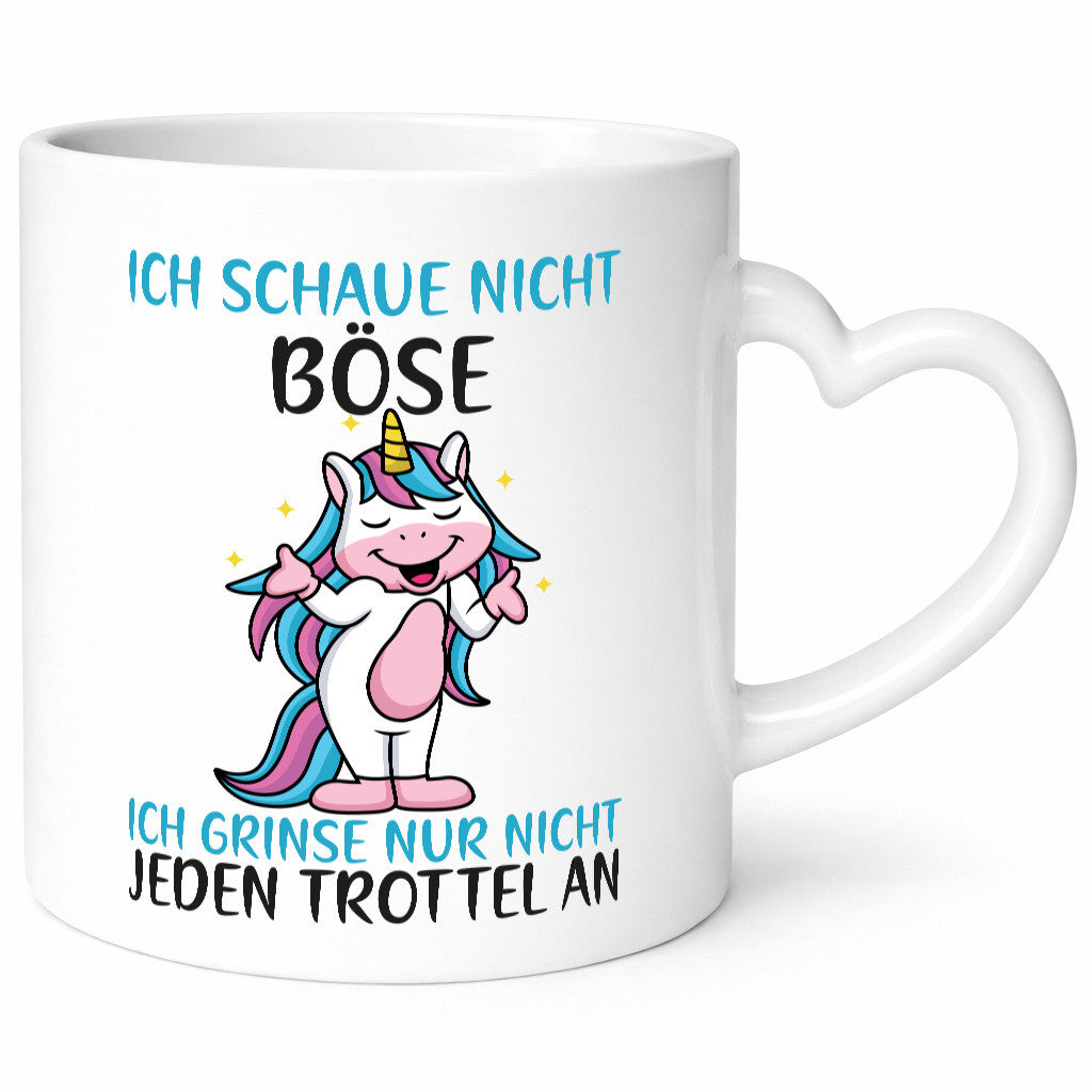 Ich schaue nicht Böse | Einhorn Trottel Grinsen lustiger Spruch Geschenk Humor