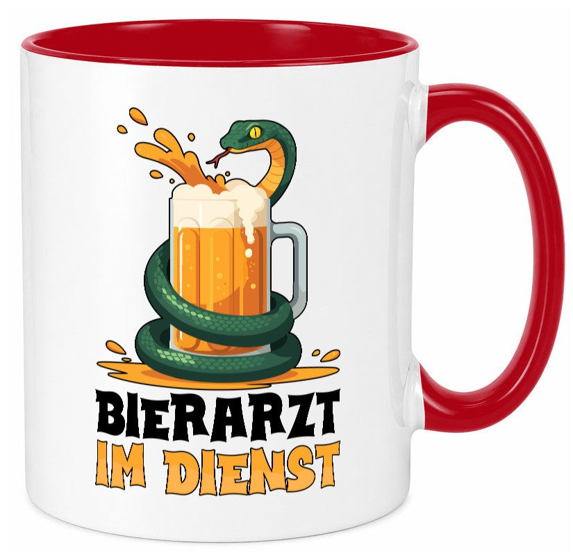 Bierarzt im Dienst | Tierarzt Arzt Geschenk Tierliebhaber Humor lustiger Spruch Tasse