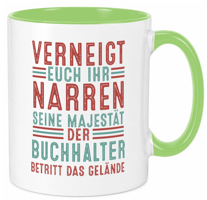 Verneigt euch: Buchhalter | Buchhaltung Humor v2 Geschenk Geschenkidee lustiger Tasse