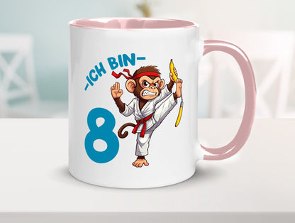 Ich bin 8 | 8. Geburtstag Karate Kampfsport Affe lustiger Spruch Geschenk
