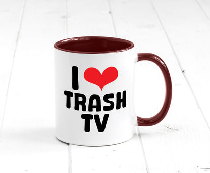 I love Trash TV | v2 lustig Humor Geschenkidee Geschenk Tasse