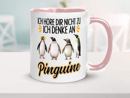 Ich denke an Pinguine Geschenkidee Humor Tasse