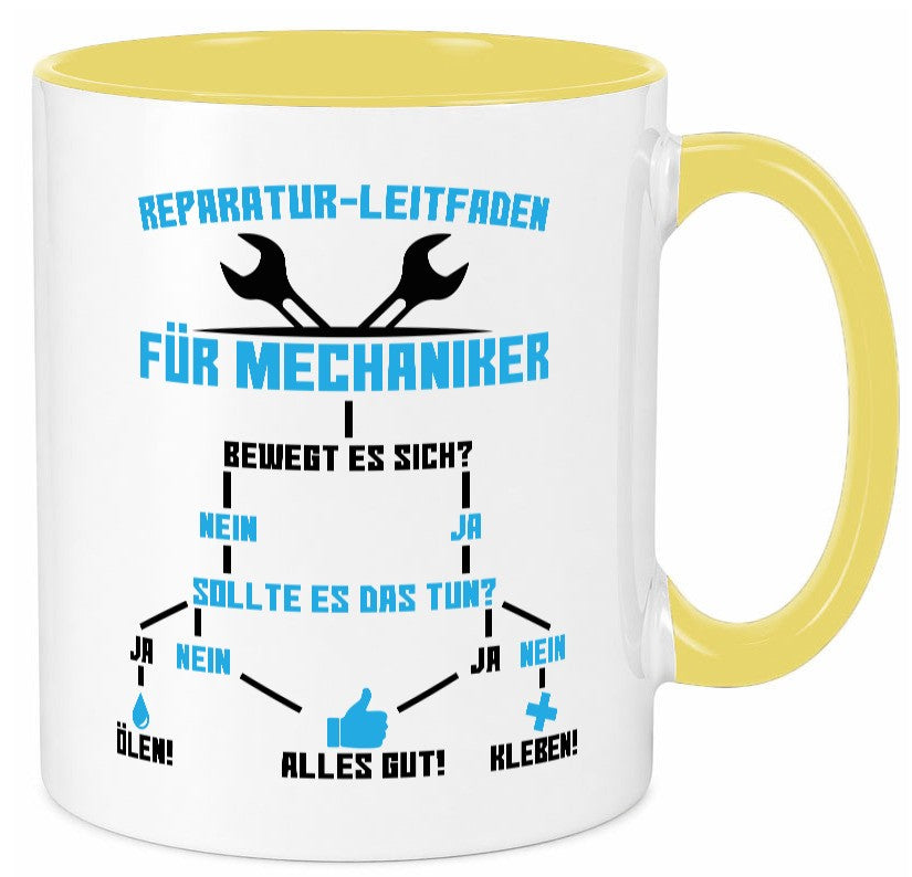 Mechaniker | Reparatur Autowerkstatt Ã–len Kleben Geschenkidee Humor Tasse