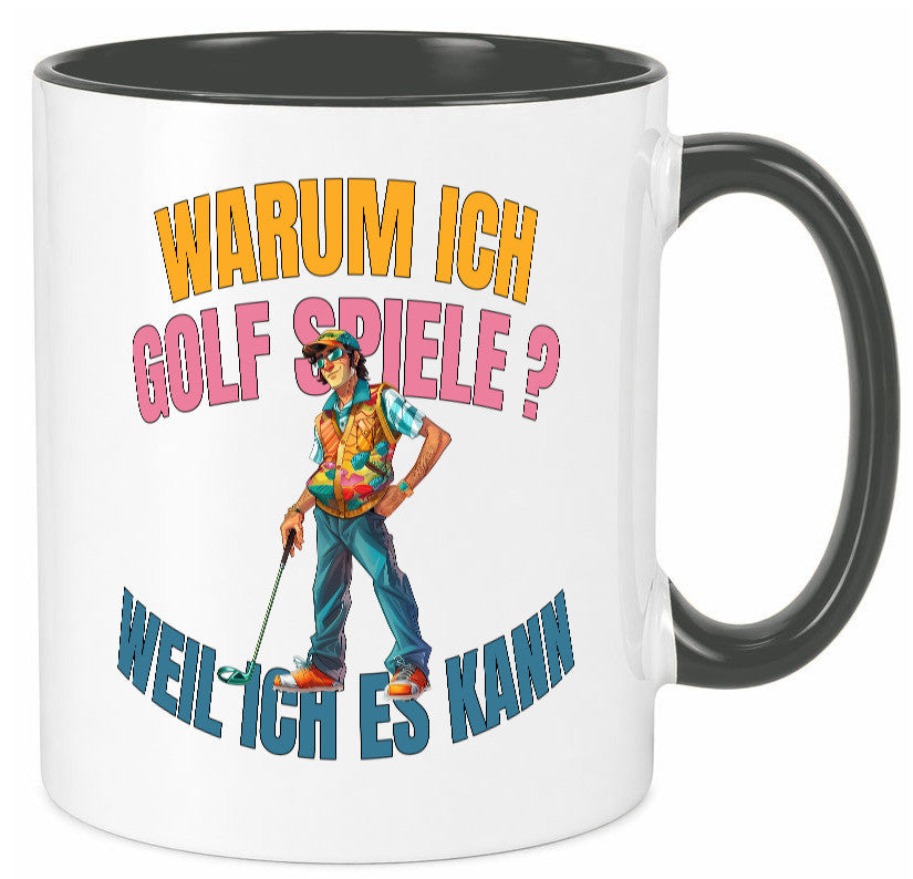 Der Golfspieler, Golfen, Freiheit beim Golfe, lustig Humor Geschenkidee Tasse