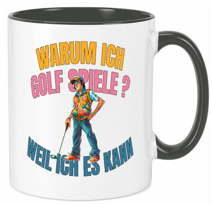 Der Golfspieler, Golfen, Freiheit beim Golfe, lustig Humor Geschenkidee Tasse