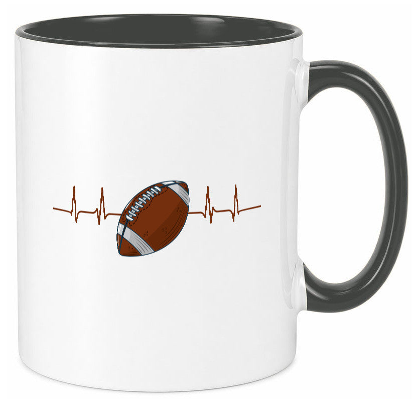 American Football Herzschlag | Footballer Superbowl Humor Geschenkidee Tasse