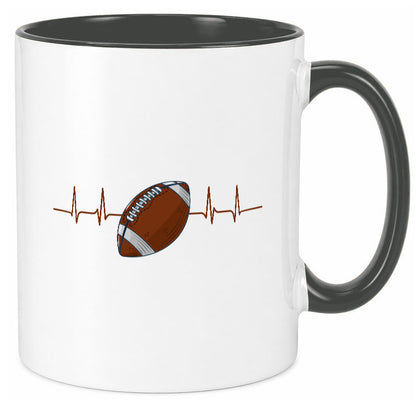 American Football Herzschlag | Footballer Superbowl Humor Geschenkidee Tasse