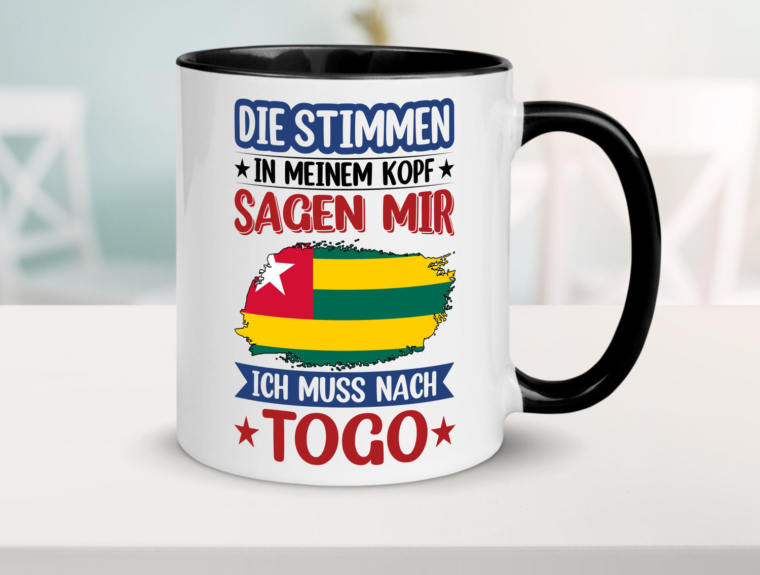 Togo | Urlaub Stimmen in meinem Kopf Traumland Humor Geschenkidee Tasse