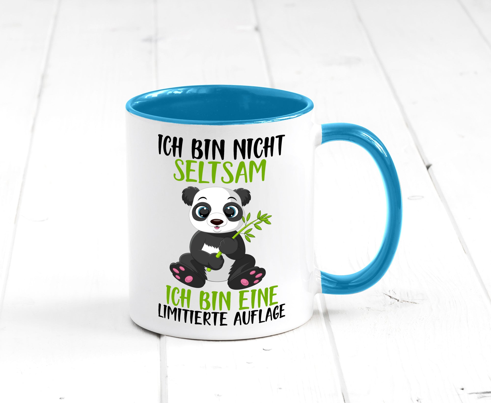 Ich bin nicht seltsam | süßer Pandabär lustiger Spruch Humor Geschenkidee Tasse