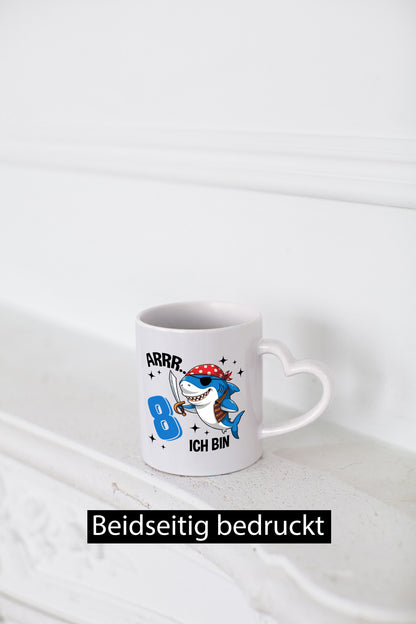 8. Geburtstag | 8 Jahre Arr Pirat Hai Piraten Humor Geschenkidee Tasse