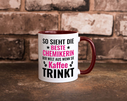 Kaffee trinkt: Chemikerin | Chemie Labor Geschenkidee Humor Tasse