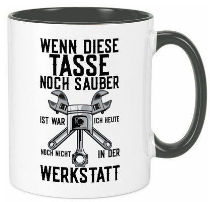 Werkstatt | KFZ Mechaniker Auto Werkzeug Zahnrad lustiger Spruch Geschenk Humor Tasse