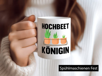 Hochbeetkönigin | Gartenarbeit Gärtnern Pflanze Geschenk Arbeit Kollegen Büro