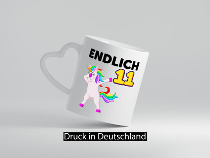 11. Geburtstag | endlich 11 Jahre Einhorn Mädchen lustig Geschenkidee Geschenk