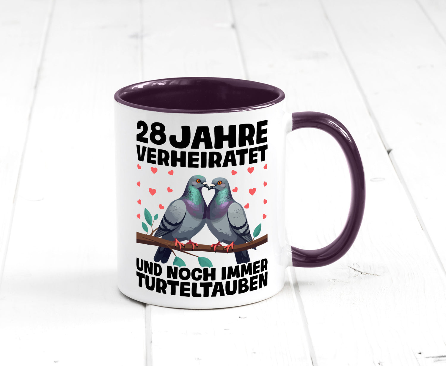 28 Jahre verheiratet | Turteltauben Ehe Ehepaar Geschenk Humor Geschenkidee