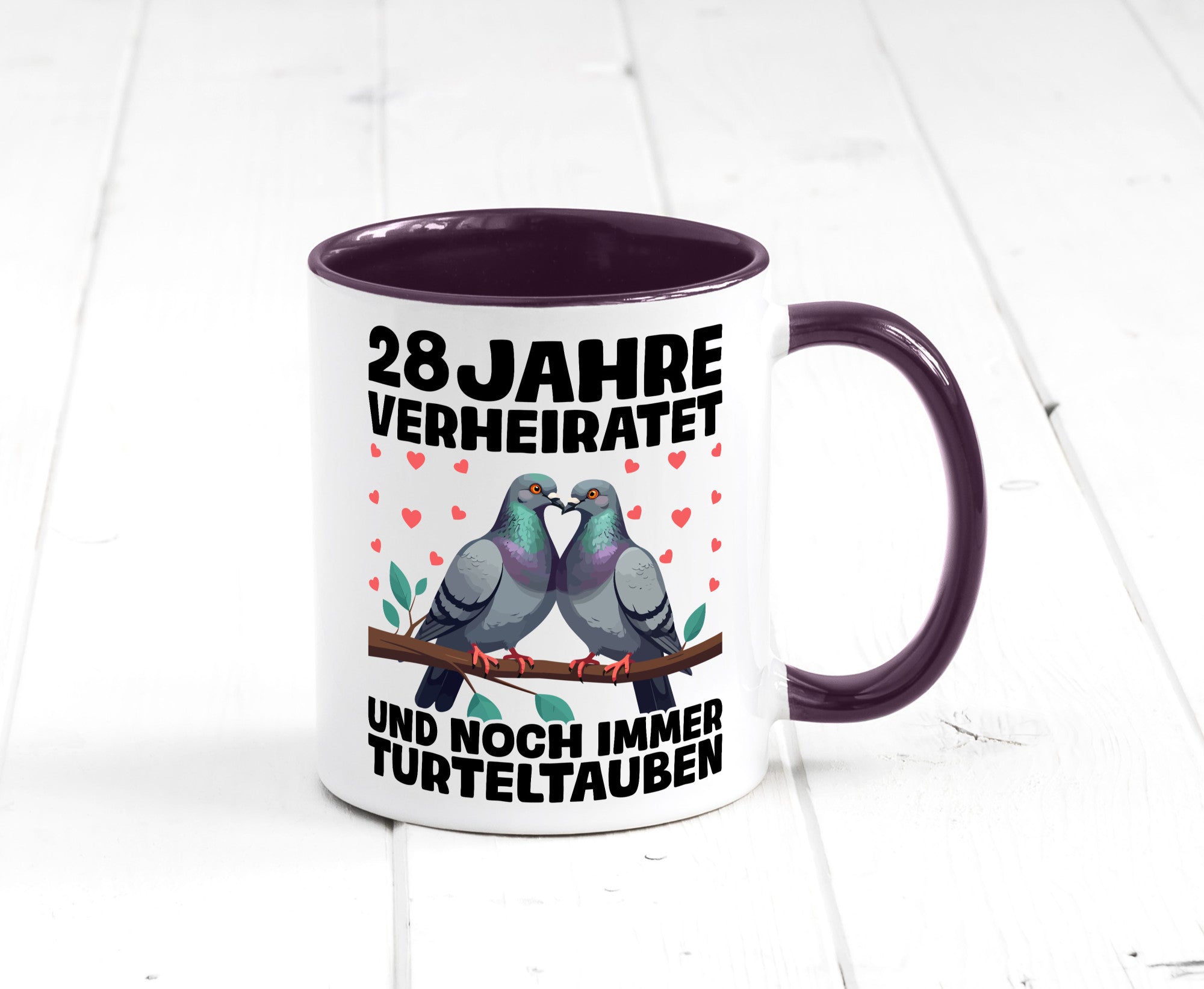 28 Jahre verheiratet | Turteltauben Ehe Ehepaar Geschenk Humor Geschenkidee