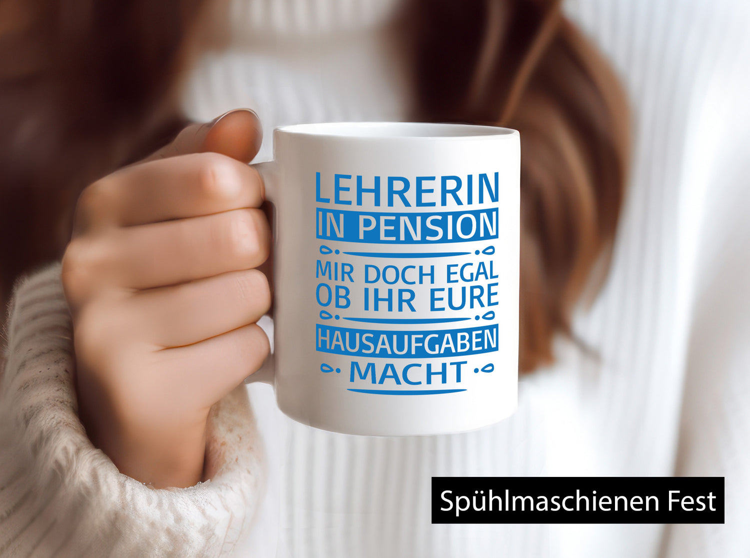 Lehrerin in Pension, Hausaufgaben egal lustig Ruhestand Jubiläum Geschenk Tasse
