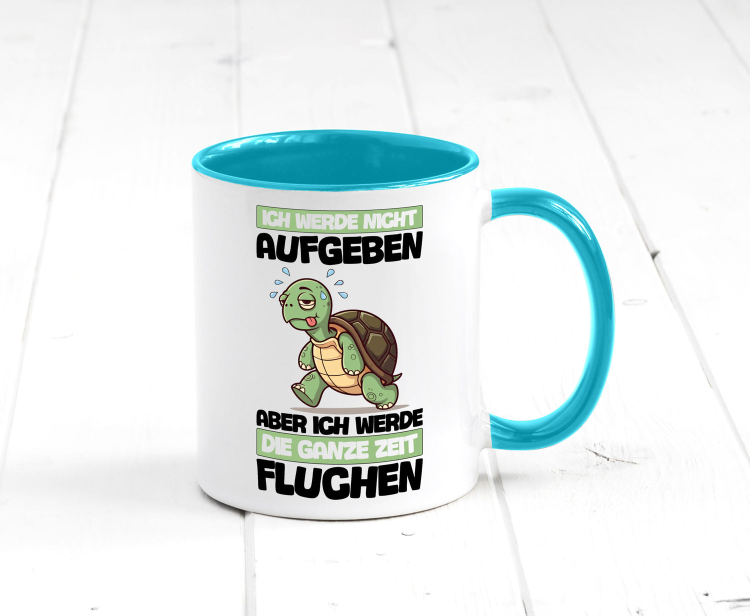 Ich geb nicht auf werde aber fluchen | Schildkröte Joggen v2 Humor Geschenkidee