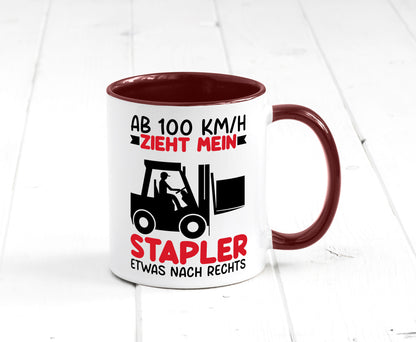Stapler zieht nach Rechts | Staplerfahrer Arbeit Geschenkidee Kollegen Büro
