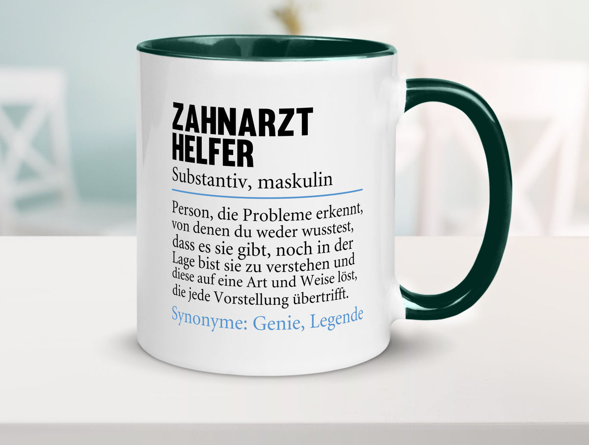 Zahnarzthelfer | Spruch Humor Zahnmedizin Geschenkidee Tasse