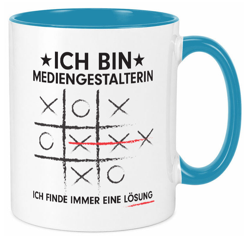 Löse Probleme: Mediengestalterin | Medien Geschenkidee Humor Tasse