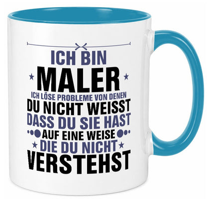 Löse Probleme: Maler | Malerei v2 lustig Humor Geschenkidee Geschenk Tasse