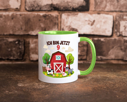 9. Geburtstag | 8 Jahre Bauernhof und Tiere Humor Geschenkidee Tasse