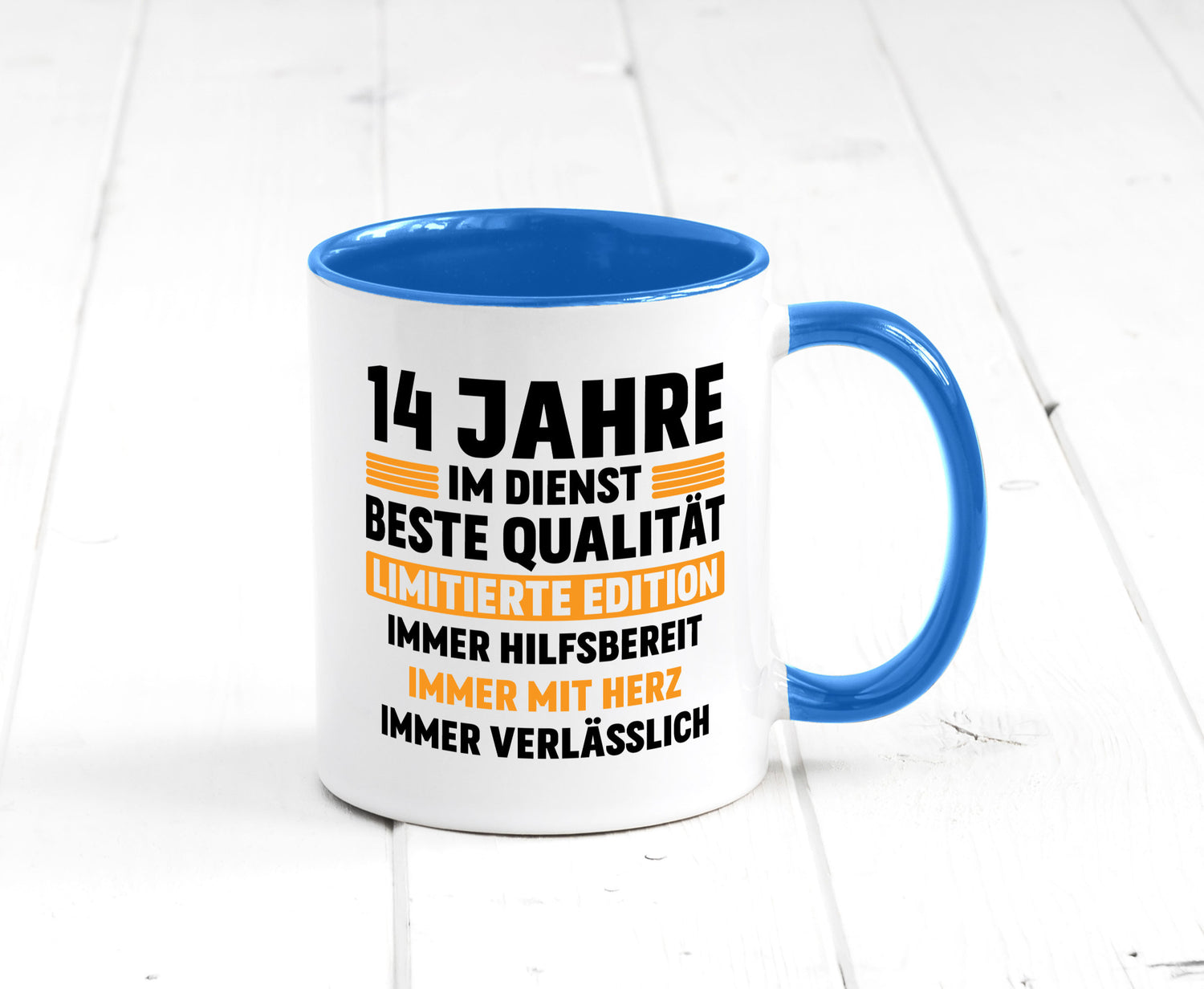 14 Jahre im Dienst | Jubiläum Arbeit v2 Geschenk Kollegen Büro lustiger Spruch